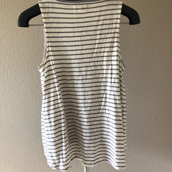 Madewell Forward Seam Stripe Dusk Grey Tank - Picture 5 of 6